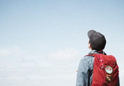 Kid with Red Backpack